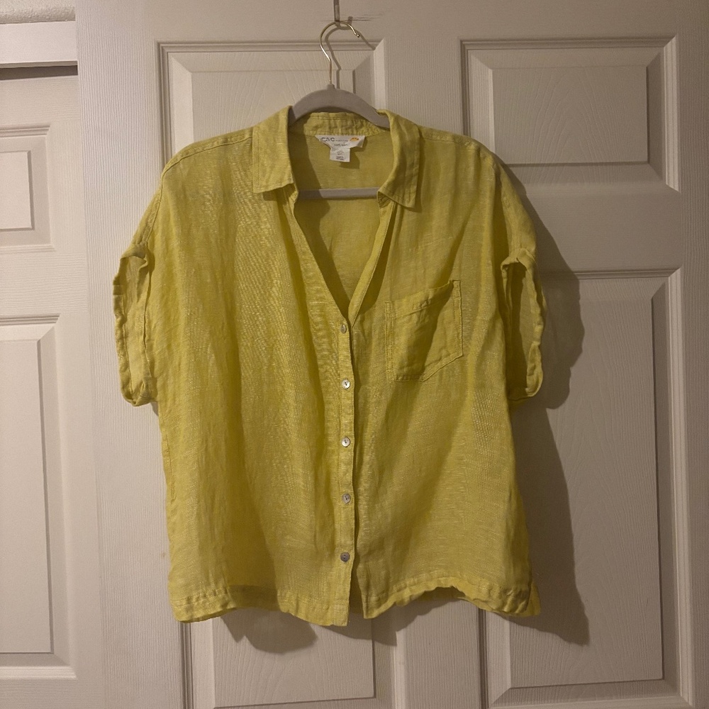 Linen yellow shirt